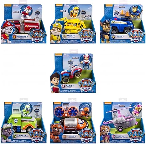 paw patrol vehicle set