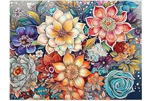 EIBEILI Diamond Painting Kits for Adults, Flowers DIY 5D Diamond Art Kits for Kids Diamond Dots for Adults Clearance Full Drill Crystal Craft Kits for Home Wall Decor Gifts 16x12inch