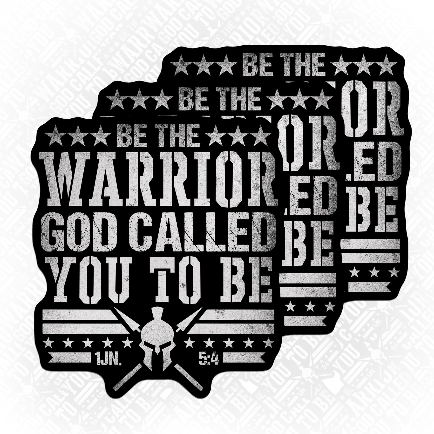 Photo 1 of (3PCS) Be The Warrior God Called You to Be Sticker Inspirational Christian Jesus Die Cut Waterproof Vinyl Sticker for Water Bottle Tumbler Hard Hat Helmet Car Laptop Gift (2 Inches)