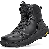 NORTIV 8 Men's Military Tactical Boot Lightweight Comfortable Boots for Work All Day Side Zipper Motorcycle Combat Hiking Boots Metrostrike(8-9 Inches)