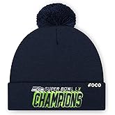 FOCO Seattle Seahawks NFL Super Bowl LX Champions Basic Primary Logo Pom Beanie