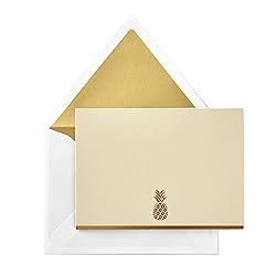 Hallmark Signature Gold Blank Cards, Pineapple