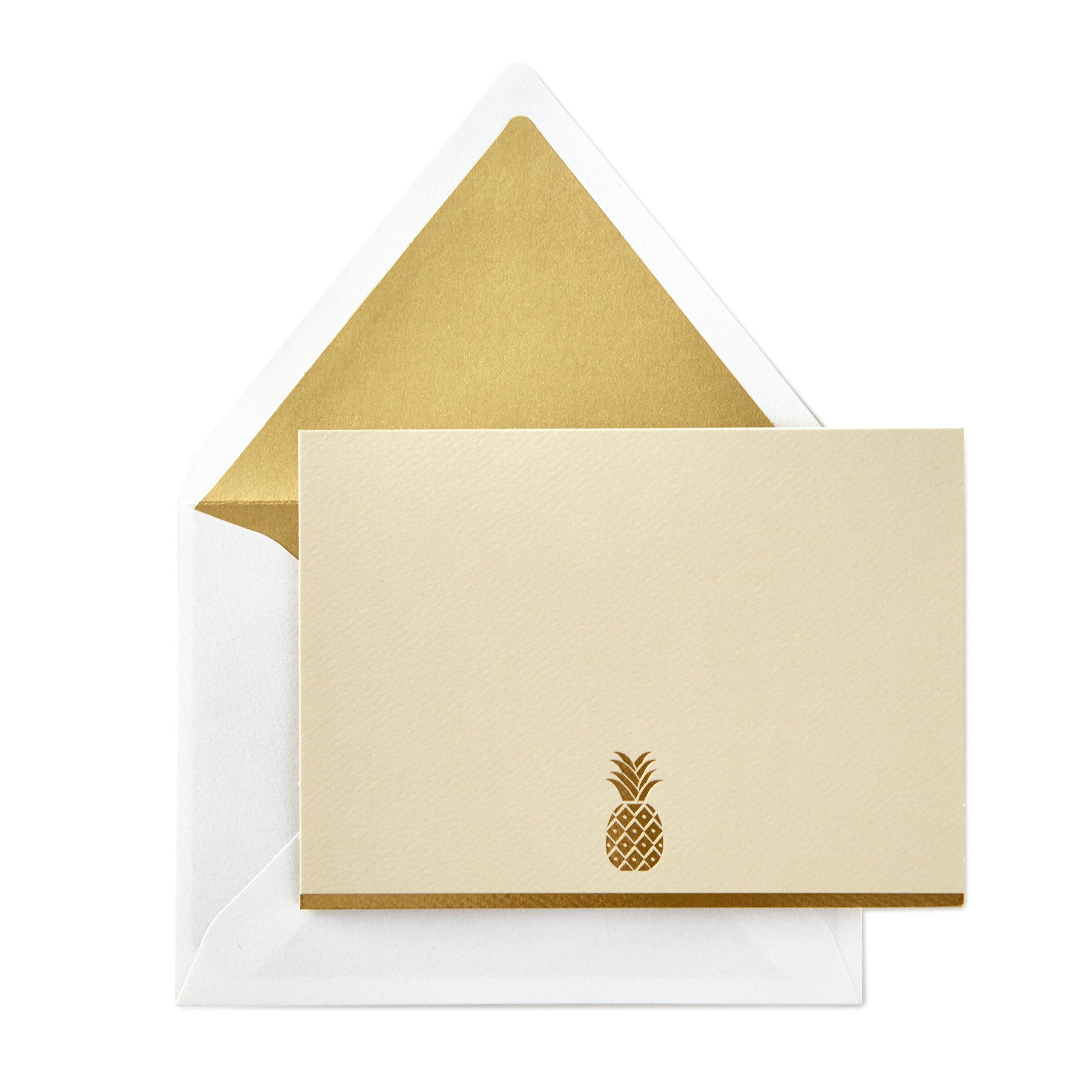 Hallmark Signature Gold Blank Cards, Pineapple