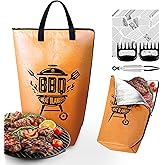 AMROAH 21inch BBQ Blanket for Resting Meat – Smoker Meat Resting Blanket, Barbecue Accessories, Reusable Insulated Bag for Grilling Brisket, Beef, Pork Shoulders, Turkey, Birthday Gift Men
