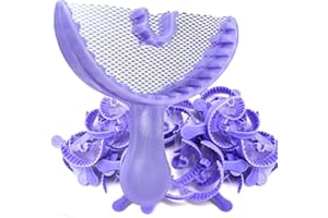 LA MIERE Anterior Bite Registration Tray, Disposable Rigid Plastic Frame, Purple 35/ Bag