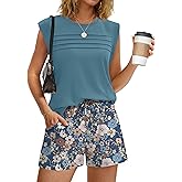 WIHOLL Two Piece Sets for Women Trendy Short Sets Beach Vacation Clothes Airport Travel Cruise Summer Outfits