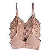 Caramel Cantina 4 Pack V Neck Padded Bralette Adjustable Straps