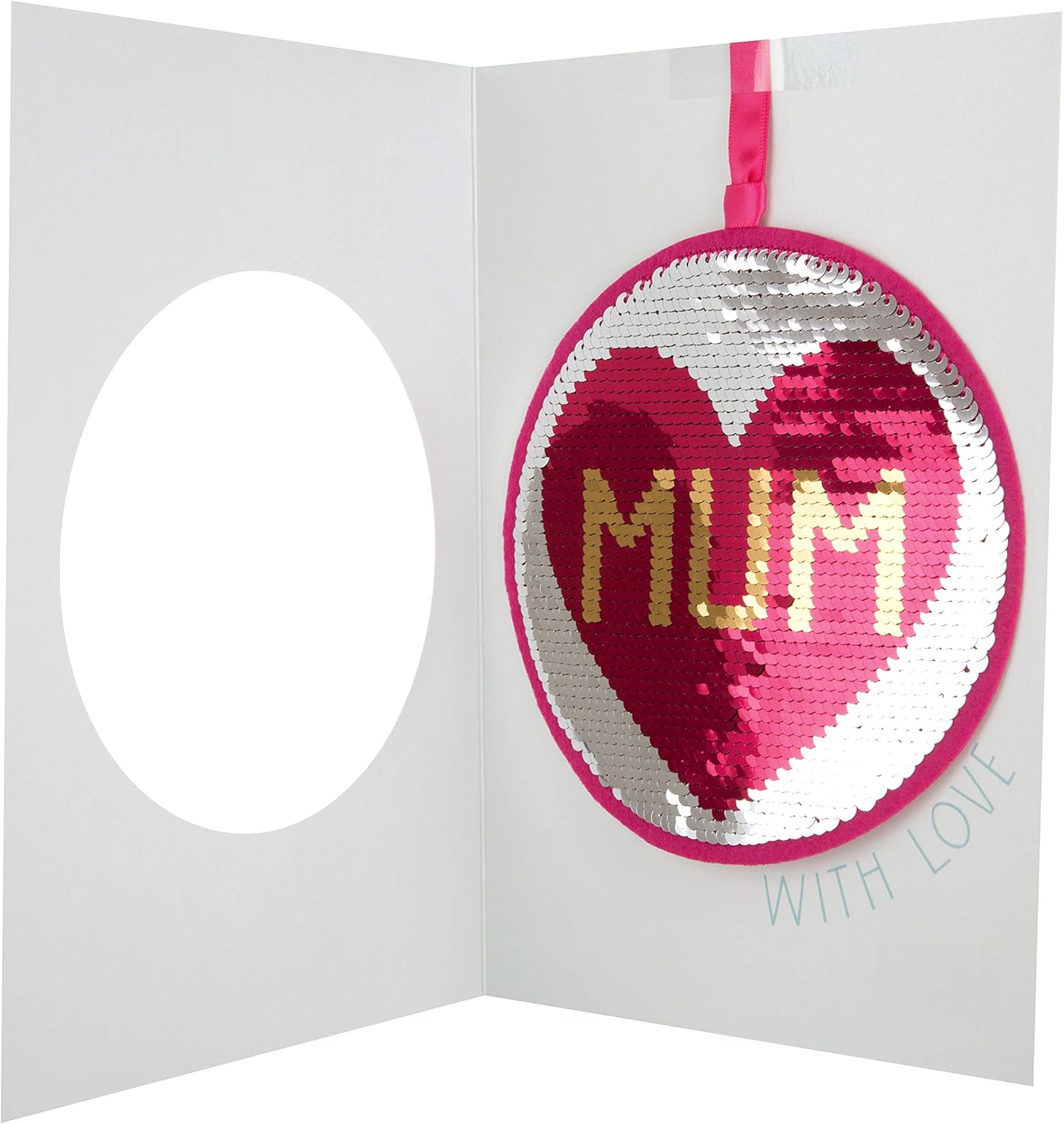 Hallmark Reversible Sequin Mum Birthday Card 'With Love' - Medium, Reversible Sequins, 22.8cm x 15.9cm - Image 5