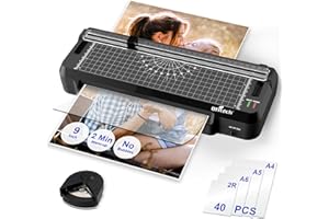 OFITECH 9 inch Laminator Machine with 40 Laminating Sheets, 4-in-1 Thermal Laminator with Paper Trimmer & Corner Rounder, 2-Min Fast Warm Up, Hot & Cold Laminating Machine 8.5 x 11 for Office School Home