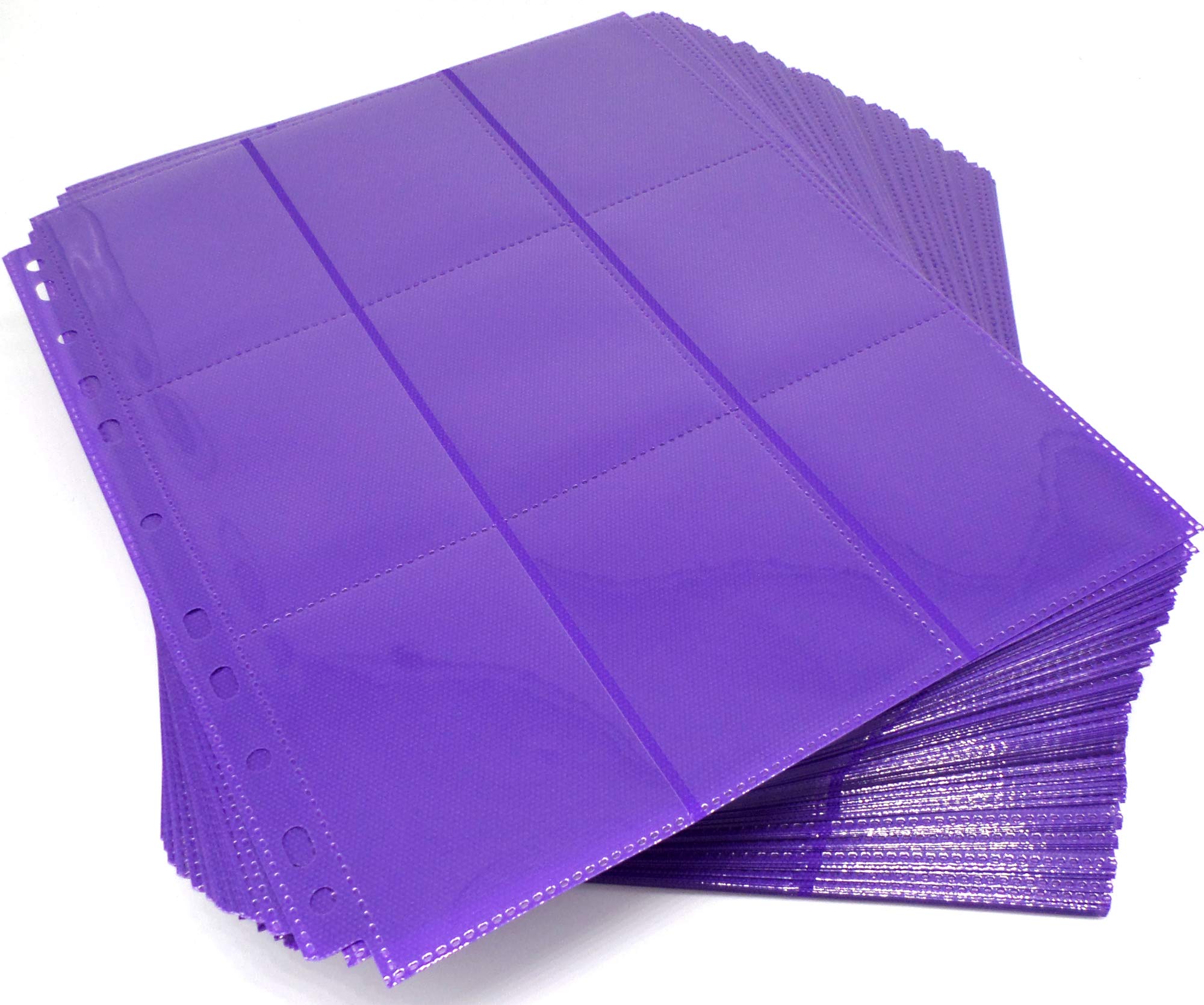 docsmagic.de 100 18-Pocket Pages Purple - Sideloading - 11 Holes - MTG PKM YGO