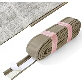 HOMBYS 54 ft Roll Professional Carpet Edge Binding Tape - Heavy Duty Rug Binding Kit for DIY Finishing (Light Brown)