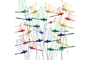 24 Pcs dragonfly clip Decorative Garden Stakes