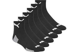 PUMA mens 6 Pack Quarter Crew Socksrunning socks