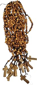 LION OF JUDAH MARKET Dozen 12pcs Authentic Olive Wood Beads Jesus Rosaries Handmade Nazareth Holy Land