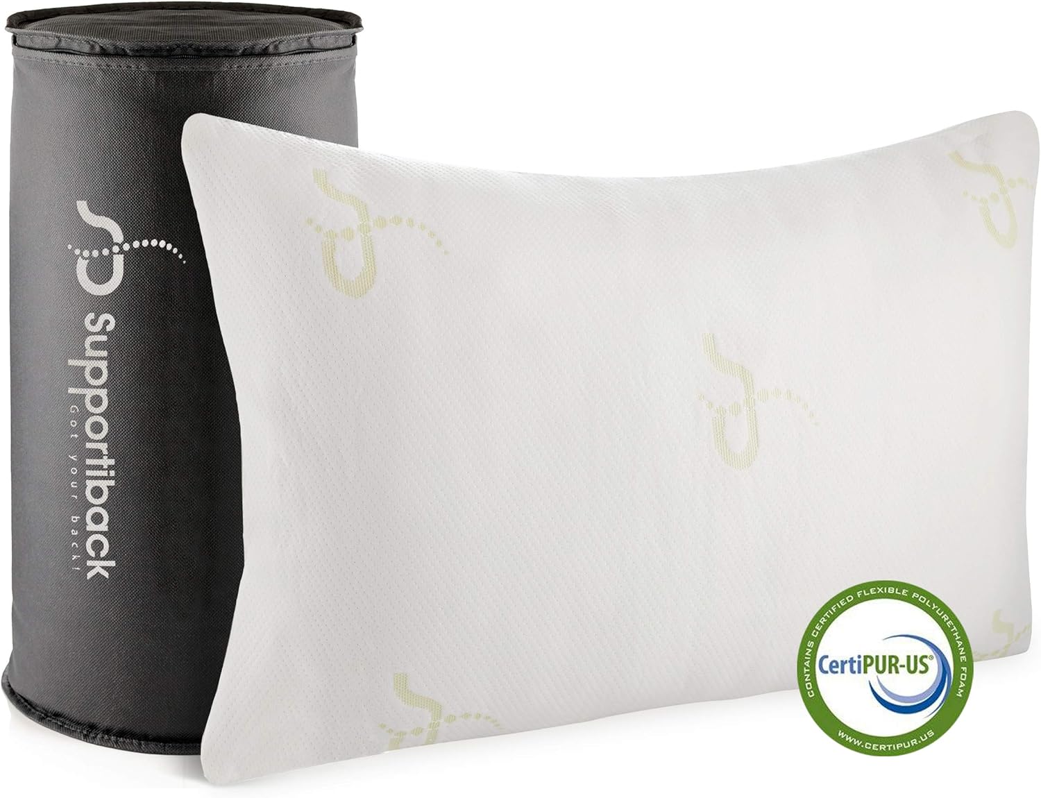 Supportiback Premium Adjustable Loft Pillow Snore Relief