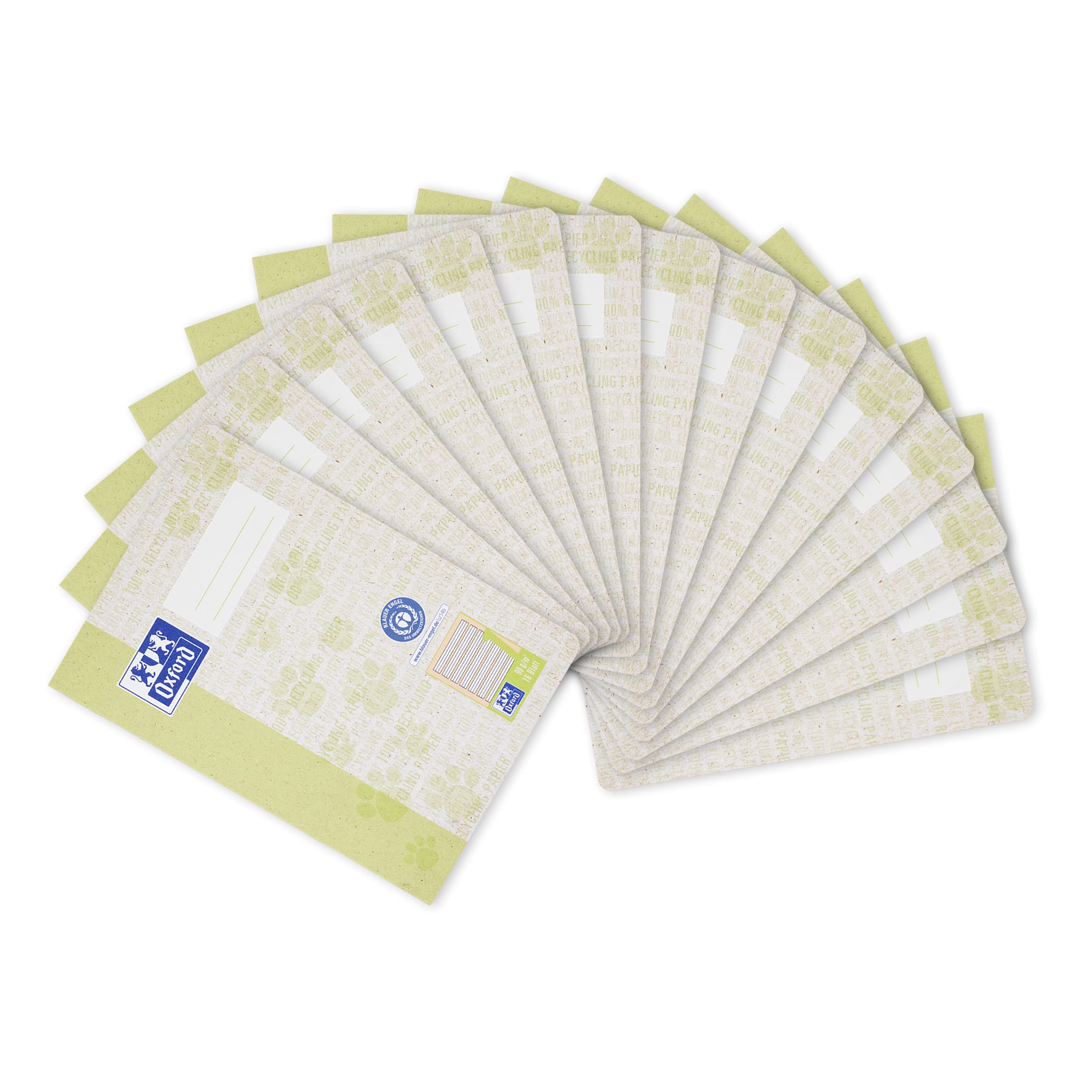 Oxford Recycling Exercise Book A5 Ruling 1 16 Sheets Pack of 15
