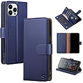 Shieldtop Compatible with iPhone 14 Pro Max Wallet Case with Card Holder,Women Men RFID Blocking PU Leather Folio Flip TPU Protective Cover Credit Card Slots,Phone Case for Apple 14 Pro Max,Dark Blue