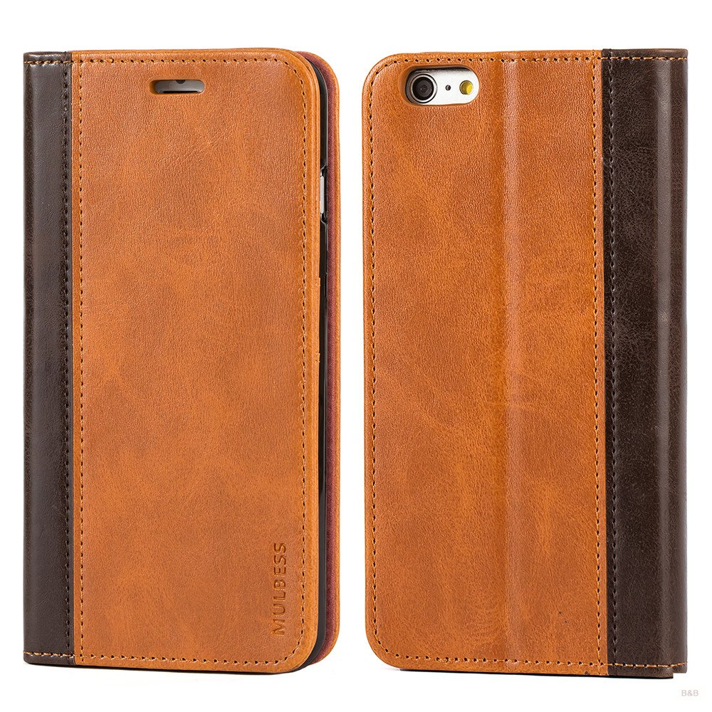 Mulbess Wallet Case for iPhone 6S Plus, [Book Design] Leather Flip