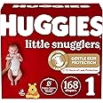 Huggies Size 1 Diapers, Little Snugglers Newborn Diapers, Size 1 (8-14 lbs), 168 Count