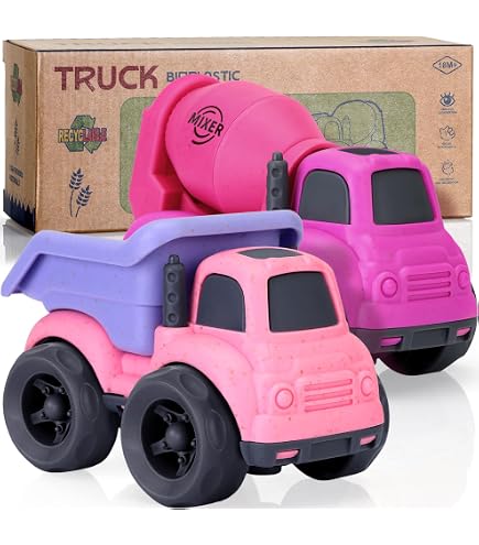 Green Toys Fire Truck Pink - 100% Recycled Plastic Educational Toy