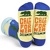 Lavley Travel and State Socks - Fun state-themed gifts for travelers and road trippers - Novelty socks for men and women