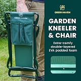 Green Haven Garden Kneeler Seat with Handles & Tool Bag view 2