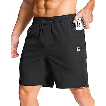 Short De Sport Homme Noir - Running, Jogging, Gym - Taille élastique Et Poches