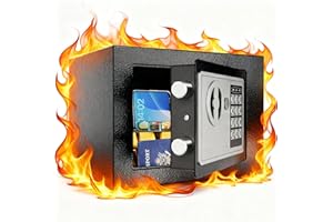 Grimtron Small Safe - (1.2 cu. ft.) Mini Money Box with Combination Lock for Kids, Medicine Box for Grandmother, Phone & PSP Safe Box for Improved Self-Control (Electronic Lock(Black))