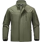 MAGCOMSEN Men's Tactical Jacket Water Resistant 6 Pockets Softshell Fleece Lining Hiking Winter Jacket Windbreaker Outwear