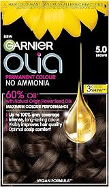 Garnier Olia 5.0 Brown Permanent Hair Color - Ammonia Free, 100% Grey Coverage view 1