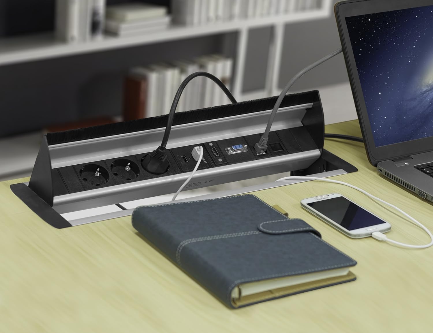 Bricolage Elbe Prise encastrable plan de travail 3 Prises 2 USB Norme