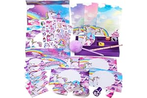 AIGYBOBO Unicorns Gifts for Girls, Kids Stationery Set, 46 Pcs Letter Writing Kit, Christmas Gifts for Girls Age 8,9,10,11,12, Ideal Christmas Crafts for Kids