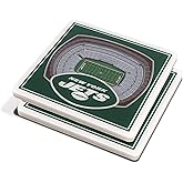 YouTheFan NFL New York Jets 3D StadiumViews Coasters , 4" x 4"
