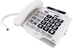 ClearSounds CSC500 Amplified Landline Phone with Speakerphone and Photo Frame Buttons - Up to 30dB Amplification, T-Coil Hearing Aid Compatible