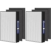 ZYZCBXZC A2 Filter Replacement for 3M Filtrete Room A2 Models FAP-C02-A2 FAP-C03-A2 FAP-T03-A2, 2 Post-Filters + 4 Carbon pre-Filters, Part No.1150101