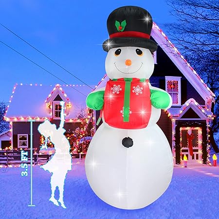 Amazon Com Fanshunlite Christmas Inflatable 8 Ft Snowman With Hat