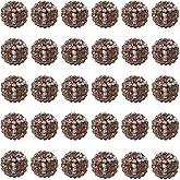 Fashewelry 30pcs Rhinestone Bubblegum Beads 20mm Sport Theme Beads Resin Round Disco Gumball Beads for Beadable Pen Lanyards Keychain Bag Chain Jewelry Making