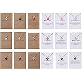 GANDC 9 pcs Colorful Butterfly Pendant Necklace for Women Bohemian Acrylic Adjustable Retro Card Clavicle Chain Insect Animal Necklace Friend Friendship Party Jewelry Gift