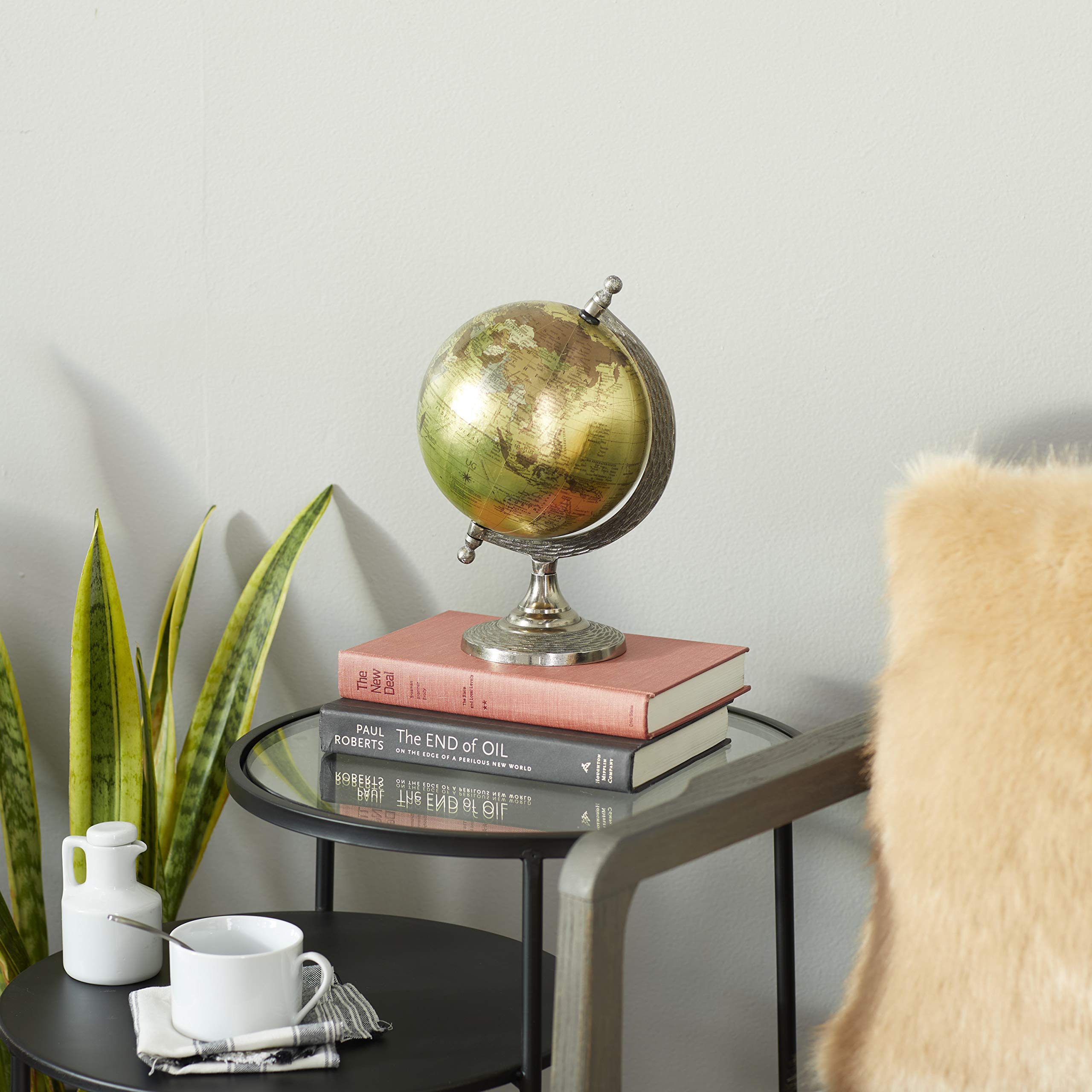 Deco 79 Aluminum Metal Globe, 7