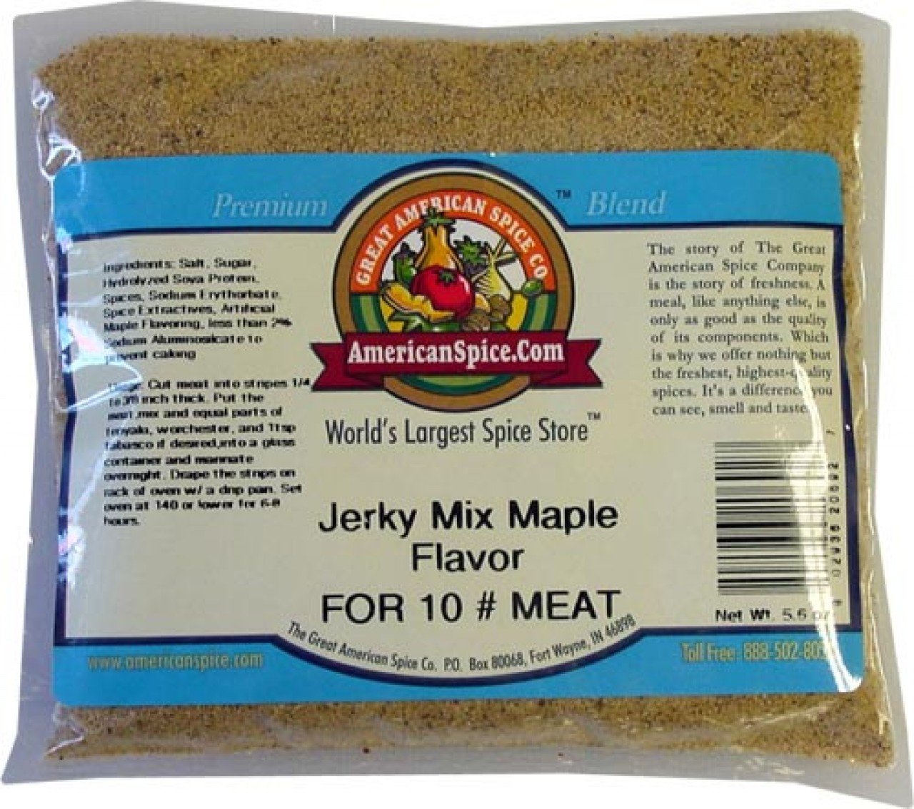 Jerky Mix Maple Flavor, (makes 10 lbs), 5.6 oz
