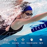Geyoga 2 Pieces Fabric Swimming Cap Elastic Comfort Lightweight Hats view 4