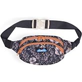 KAVU Spectator Polyester Belt Bag, Crossbody Fanny Pack | 11oz 600D Polyester, 2 Zip Compartments, Padded Back Panel | Adjustable Strap Up to 50-In | Travel, Festivals &amp; Daily Carry