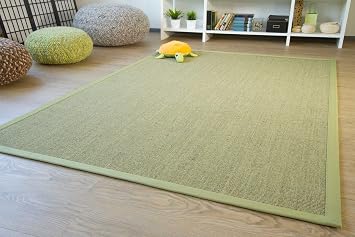 Sisal Teppich Brazil Mit Bordure Farbe Grun Premium Qualitat 100