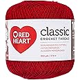 Red Heart Crochet Thread Yarn, 300 Yards, Victory Red, 1 Count (Pack of 1)