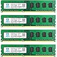 Motoeagle16GB Kit (4 X4GB) PC3-10600U DDR3 1333MHz UDIMM RAM, 4GB DDR3 DIMM Memory, CL9 1.5V 240-Pin Desktop 2RX8