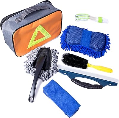 Kit de herramientas de limpieza para lavado de coches con bolsa