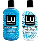 Lu by LatinUs Beauty Control Set Anti-Frizz Tame & Sleek Shampoo and Conditioner Set (24 oz)