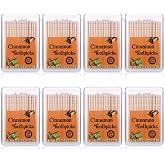 Gerrii 800 Pcs Cinnamon Toothpicks with 8 Boxes Wooden Toothpick for Adult | Flavored Toothpicks, Cinnamon Flavored Toothpicks with Clear Plastic Boxes, 100 Pcs for Each Box
