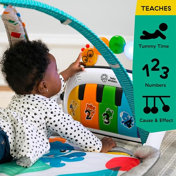 BABY EINSTEIN 4-IN-1 KICKIN’ TUNES MUSIC AND LANGUAGE PLAY GYM AND PIANO TUMMY TIME ACTIVITY MAT