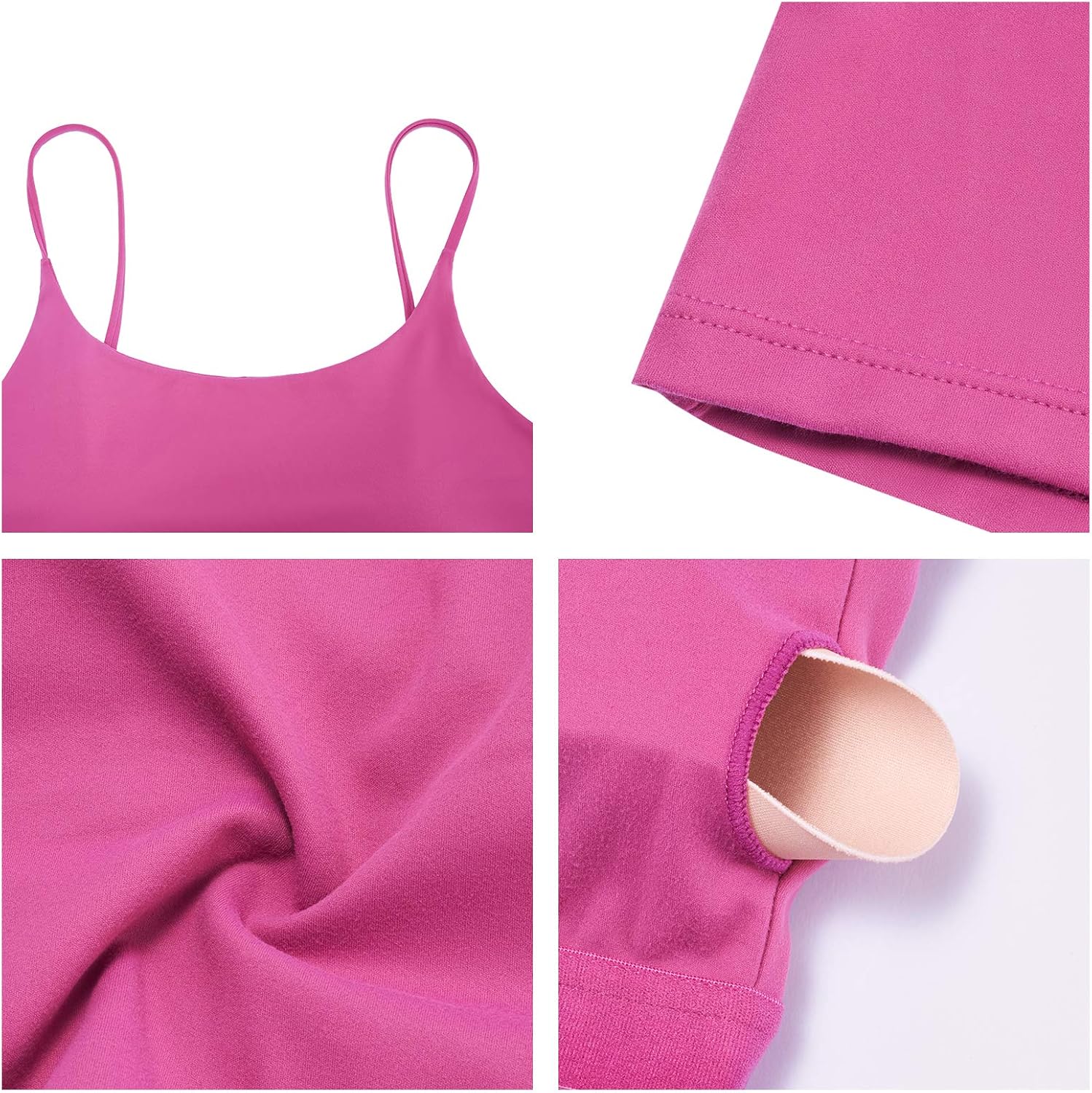 Muleug Women Padded Sports Bra Longline Yoga Tank Top Workout Fitness Running Camisole Crop Top at  Women’s Clothing store
